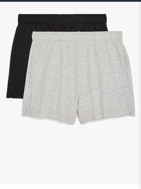 Danskin Women's Black and  Gray Shorts 2-Pack